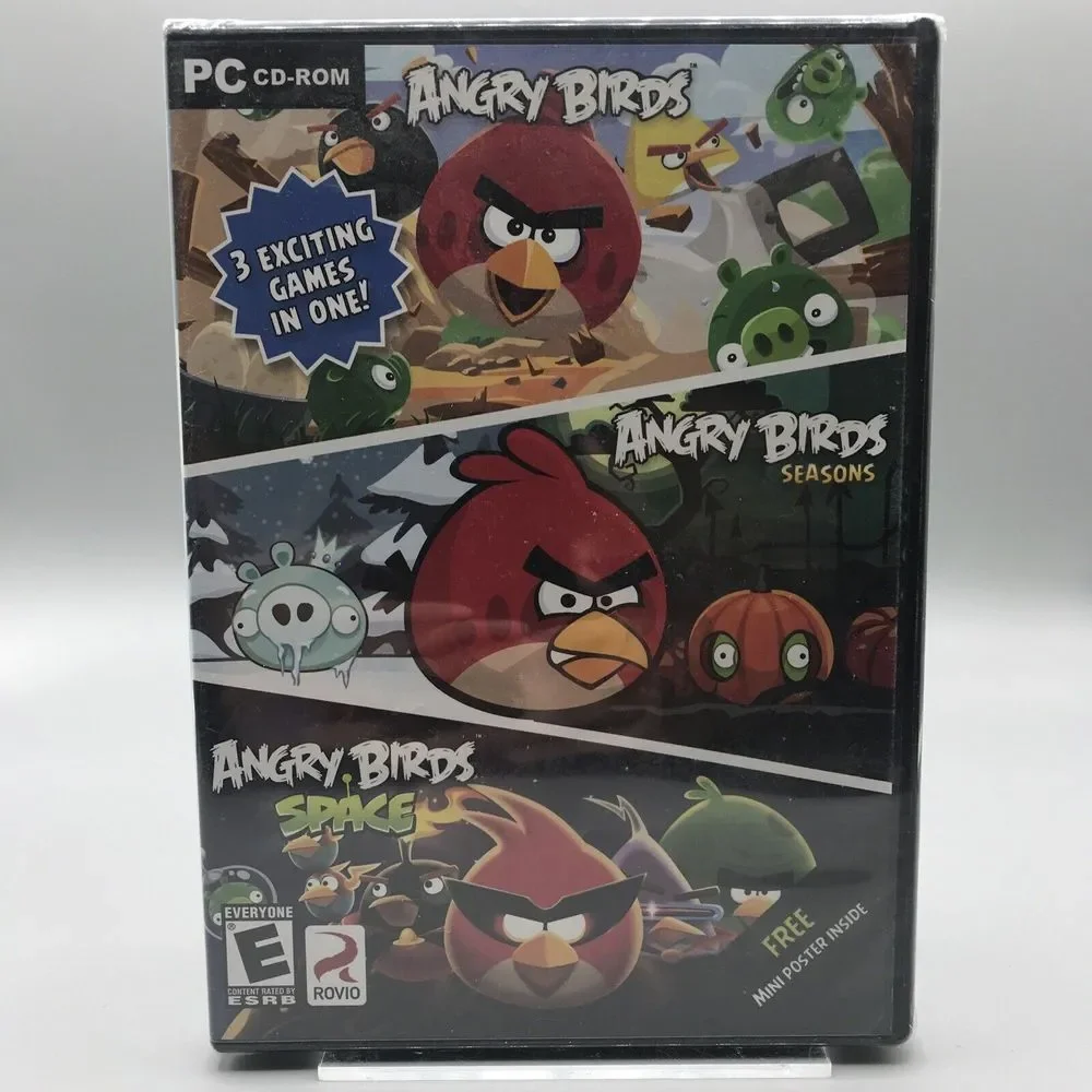 Angry Birds/Angry Birds Seasons/Angry Birds Space PCCD ROM Game New Sealed M18-7